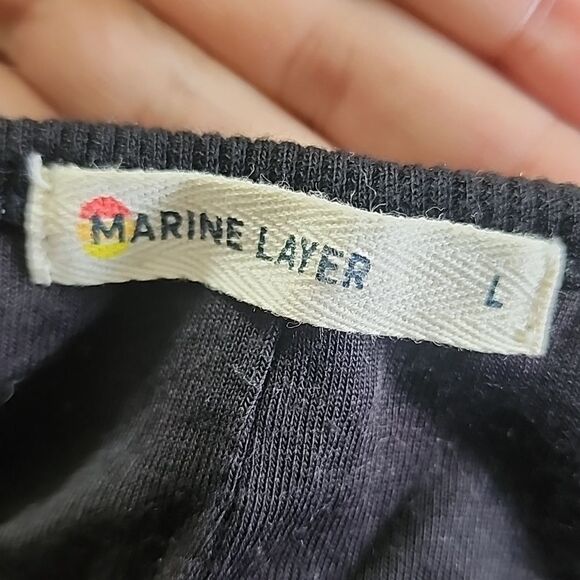 Marine Layer Lexi Daytime Ribbed Midi Tank Dress Black Large - Picture 5 of 7